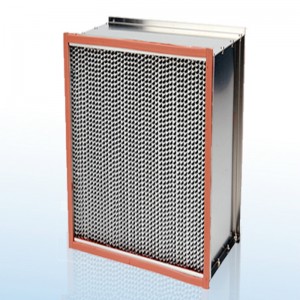 High Temp Clean Room HEPA HVAC Air Filters H13 Galvanized Steel Frame