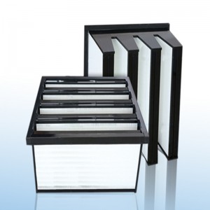 Medium Efficiency F7 Plastic Frame 592 X 592X 292mm Mini-pleated Compact 4 v Bank HVAC Air Filter