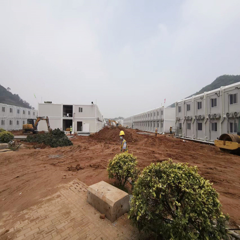 A tour of the construction site - Mobile cabin hospital